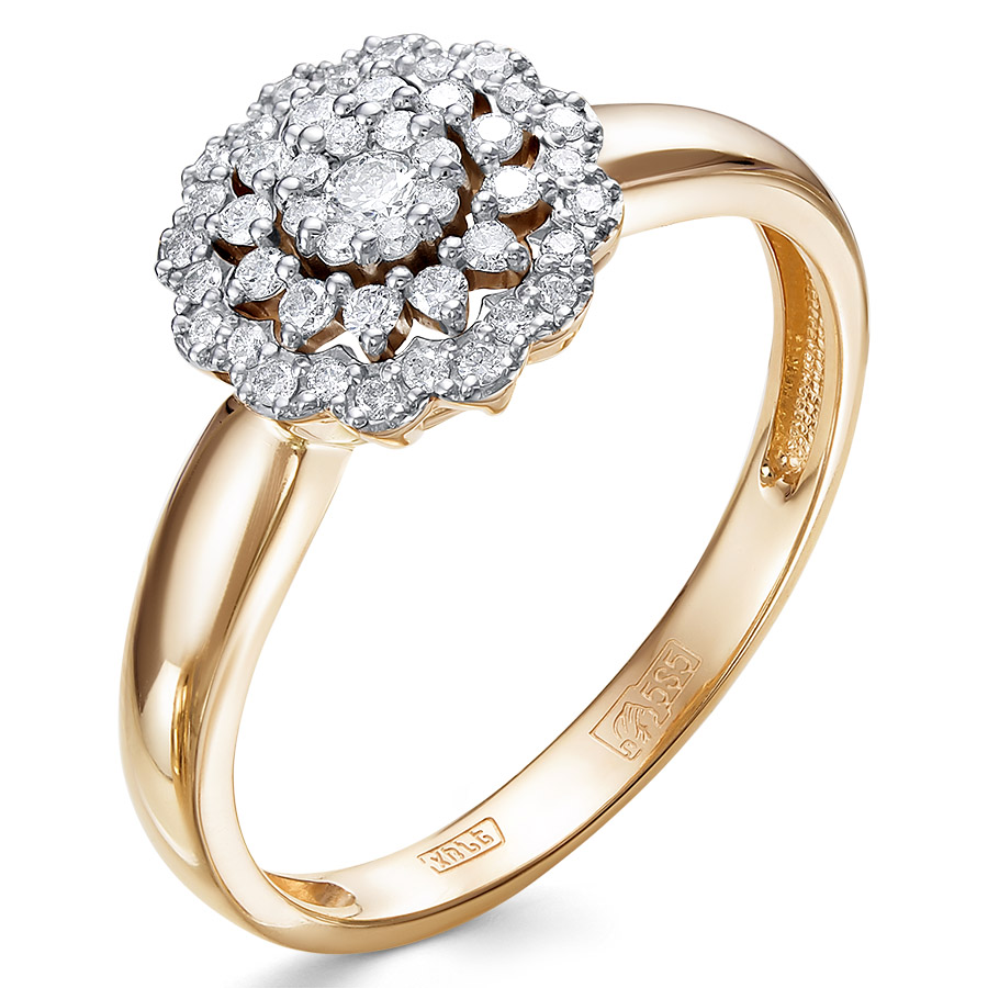 Кольцо, золото, бриллиант, 01-3666
